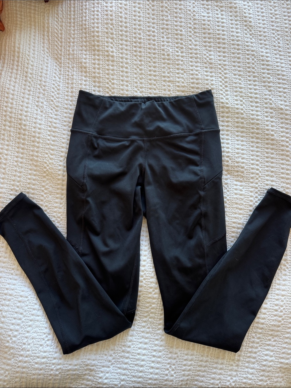Athleta Black High-Waist Performance Leggings With Zip Pockets Size XS
